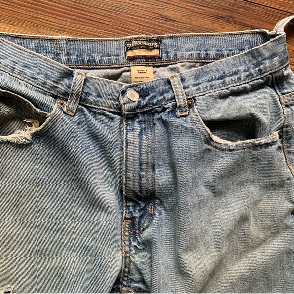 🔥 Vintage Y2K Steve & Barry’s Blue Denim Jeans – Men’s 30x32 🔥 - Picture 3 of 12